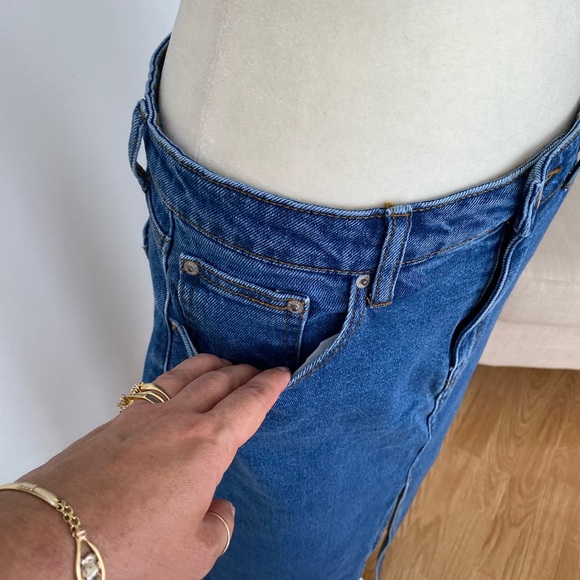 STEVE MADDEN WOMEN’S DENIM MIDI SKIRT COLOR LIGHT WASH SIZE S - Picture 6 of 13